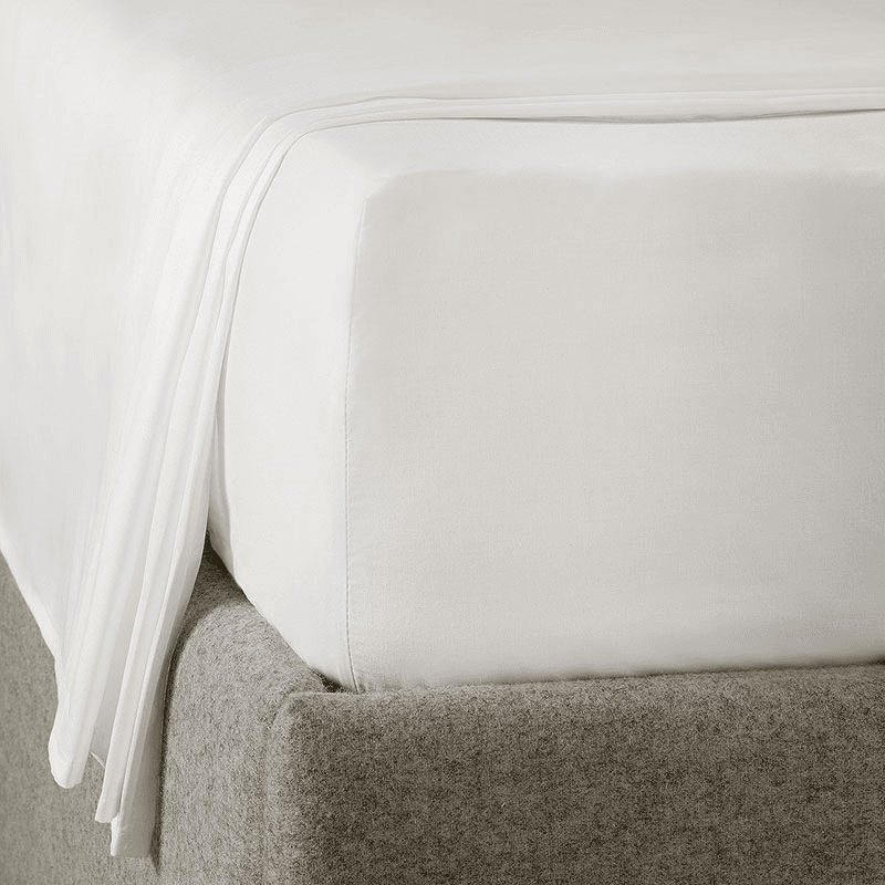 Essentials - 200 Thread Count Egyptian Cotton King fitted sheet, W150 x L200 x D30cm, White