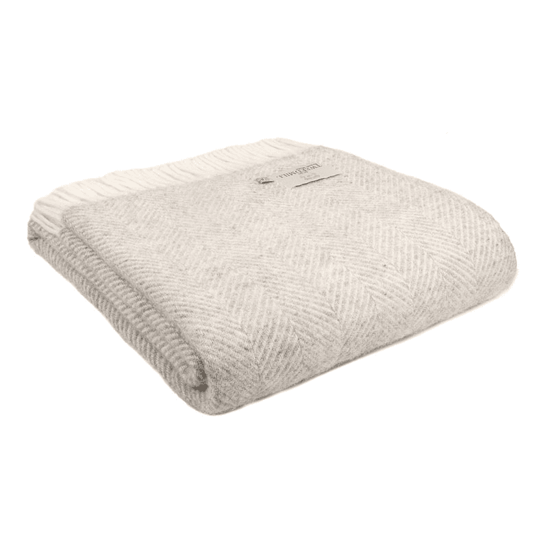 Fishbone Throw, 150 x 183cm, Silver Grey