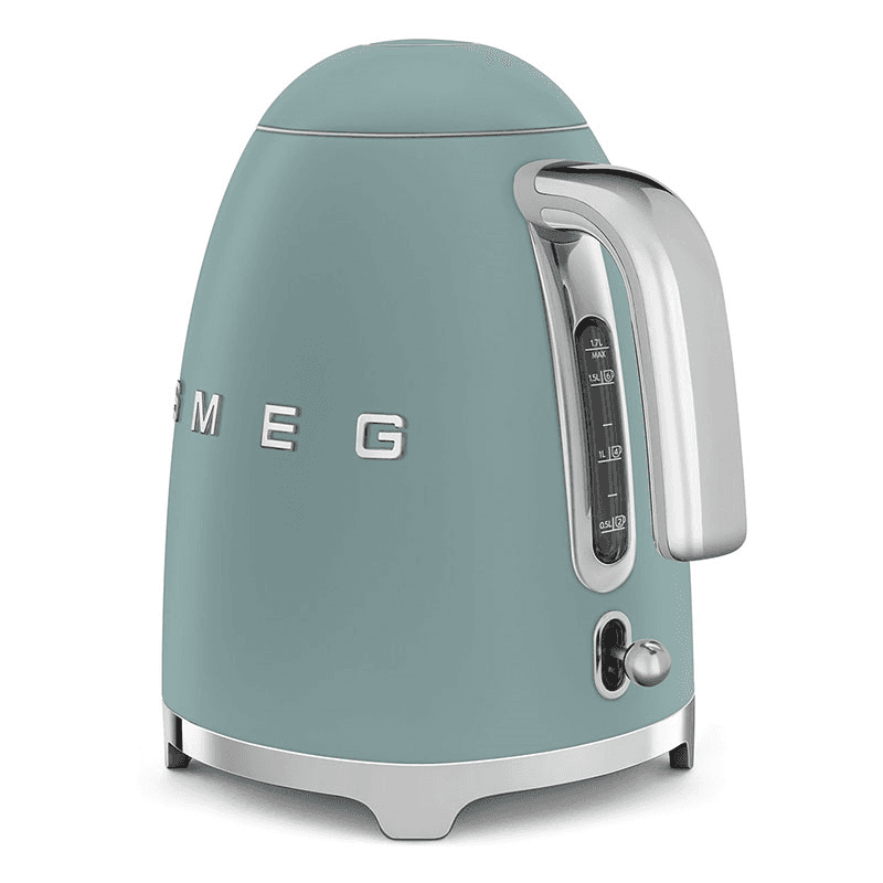 50's Style Cordless Electric Kettle, 1.7L, Emerald Green