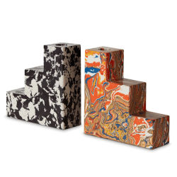 Image showing the Swirl Stepped Bookends, Set Of 2 product.