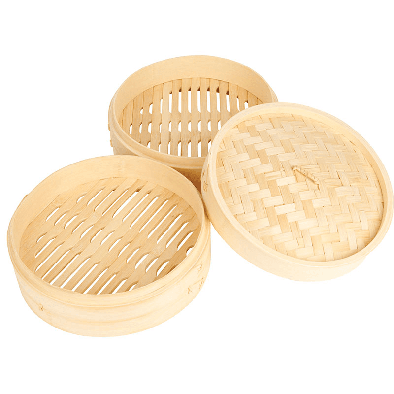 Oriental Two tier bamboo steamer, 25cm