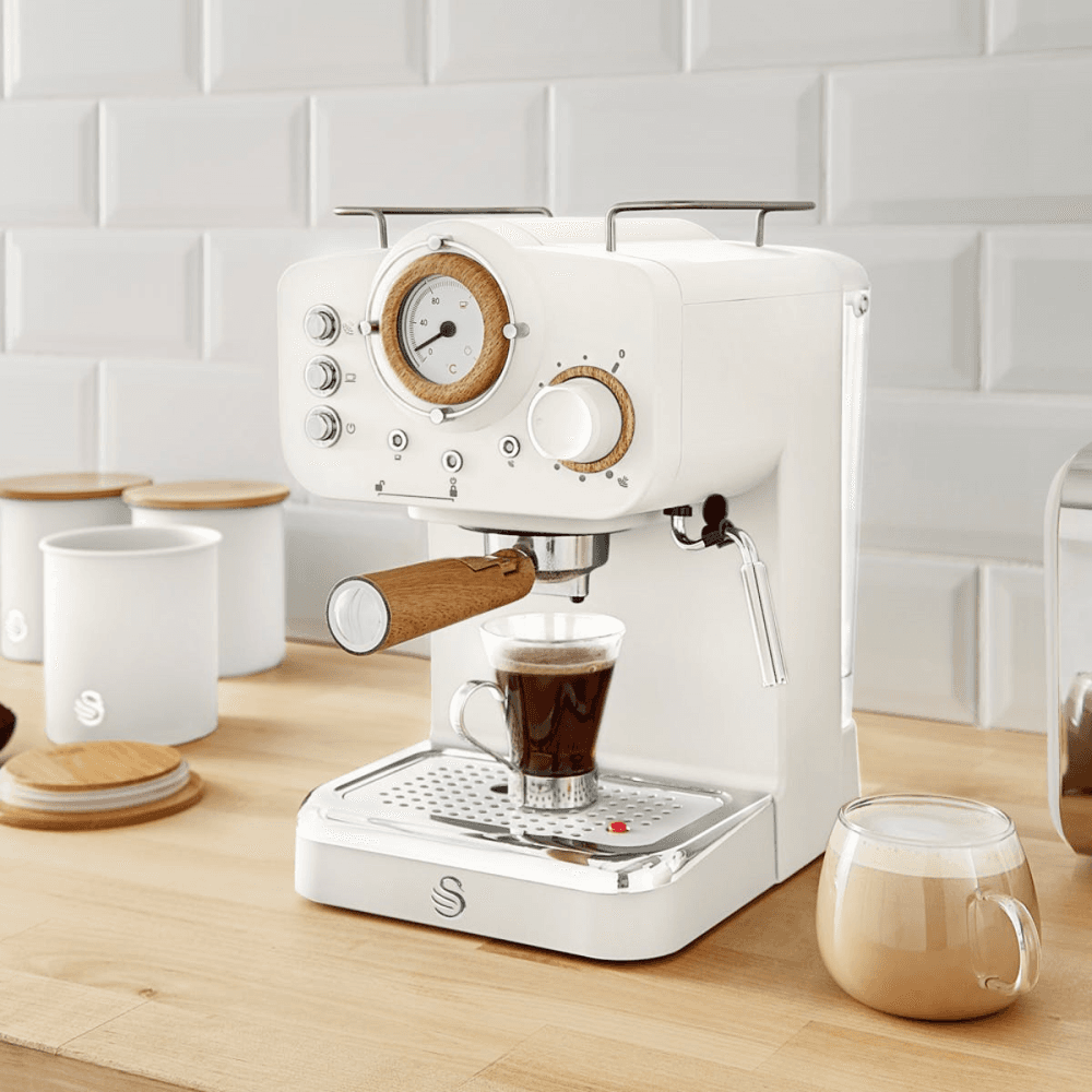 Nordic Espresso Machine, Cotton White