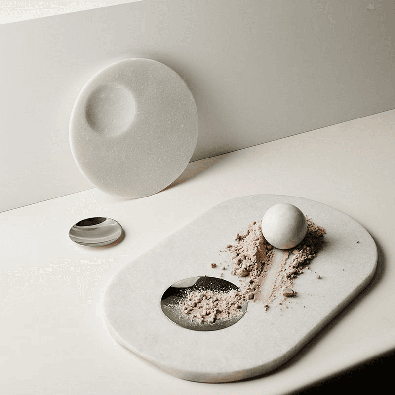 Stone Chopping Board, L42 x W27cm, White