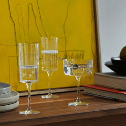Image showing the Gio Line Set of 4 Champagne/Cocktail Glasses, 230ml, Clear product.