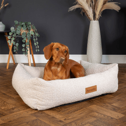 Image showing the Luxury Boucle Box Bed, 75 x 60cm, Ivory product.