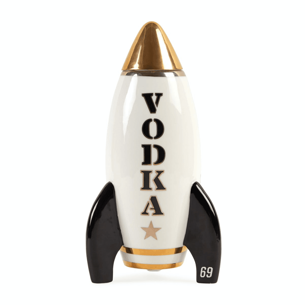 Rocket - Vodka Decanter, H25.4cm, White/Black/Gold