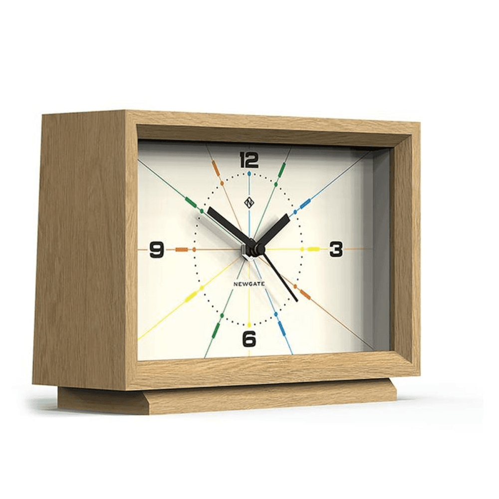 Hollywood Hills Mantel clock, H17.5 x W25cm, Oak