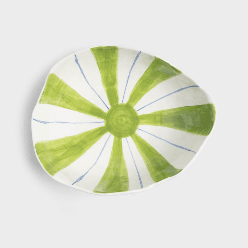 Ray Bowl, 27 x 21cm, green