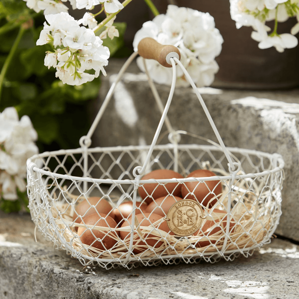 Harvest Basket, H21 x W18cm, Cream/Brown
