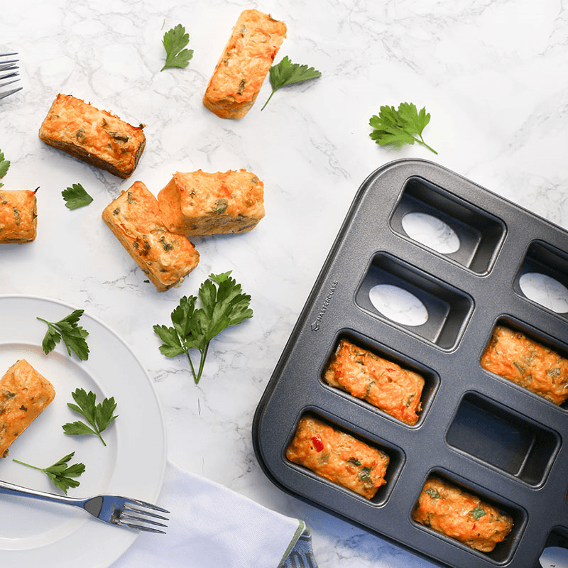 Mini loaf tin with 20 holes, 36 x 27cm, Non-Stick