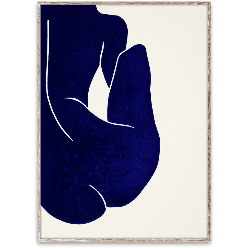 Linocut II Framed Print, 30 x 40cm, White