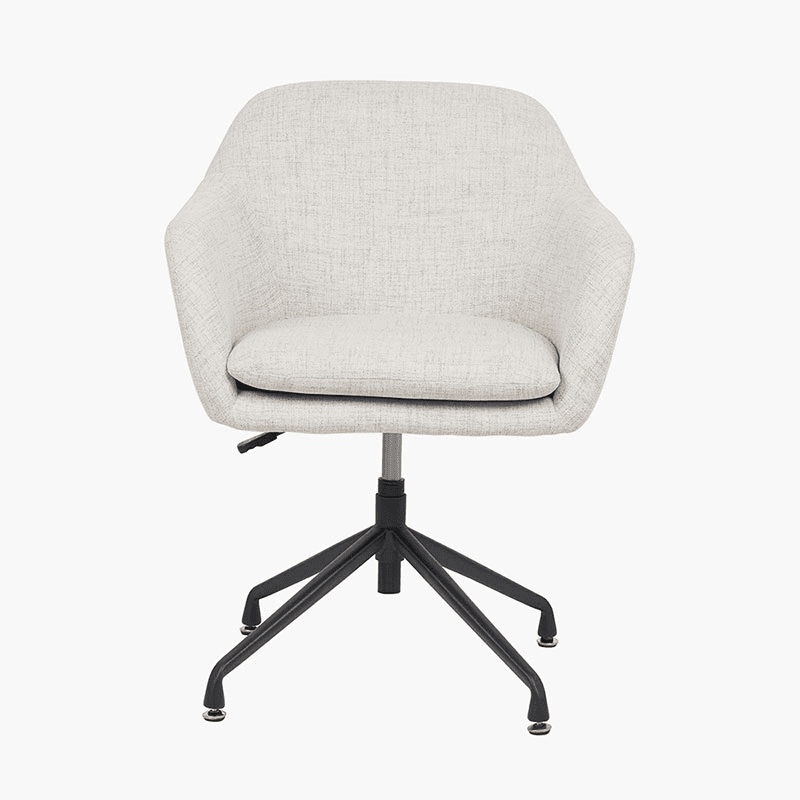 Rosolini Linen Mix Swivel Rise and Fall Chair, Pebble