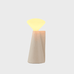 Image showing the Mantle Portable Lamp with R80 LED Bulb, Stone White product.
