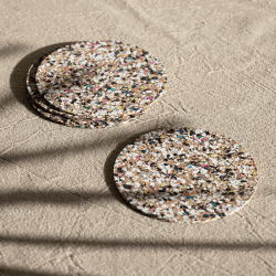 Image showing the Beach Clean Set of 4 Coasters, D9cm, Multi product.