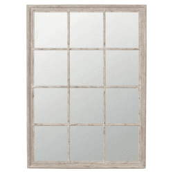 Image showing the Sash Window Mirror, H95 x H130cm, Distressed Wood Frame product.