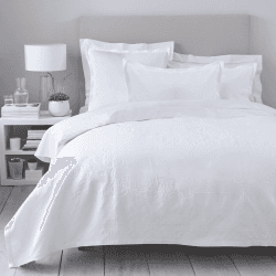 Image showing the Etienne Small square cushion cover, 40 x 40cm, White product.