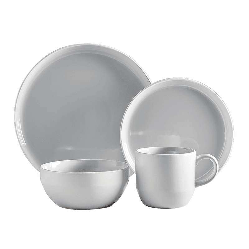 Oslo 16 Piece Dinnerware Set, Grey