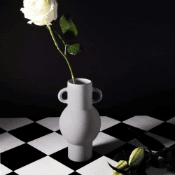 Image showing the Amphora Vase, H20cm, Totem Grey  product.