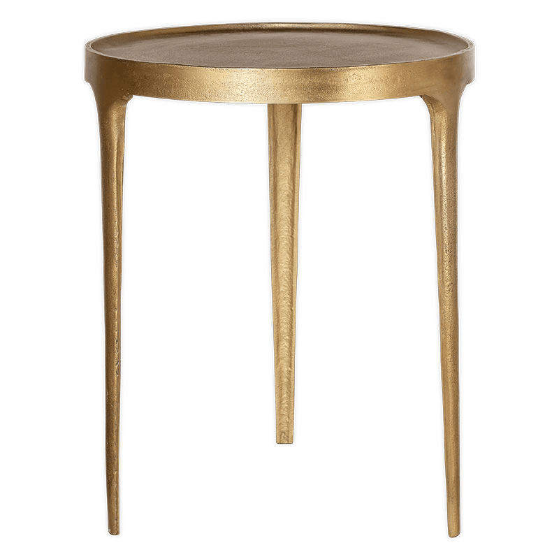 Rohia Cast Metal Table, Brass
