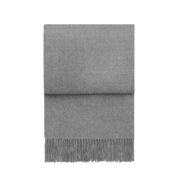 Image showing the Luxury Plaid Throw, H200cm x W130cm, Light Grey product.