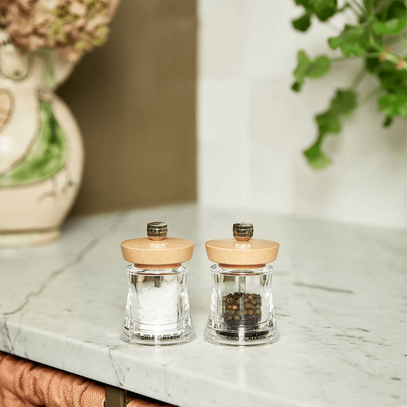 Holborn Acrylic Salt Mill, 95mm, Natural Beech