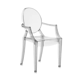 Image showing the Louis Pair of armchairs, H93 x W54 x D55 cm, Smoke Grey product.
