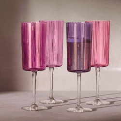 Image showing the Gems Set of 4 Champagne Flutes, 210ml, Garnet product.