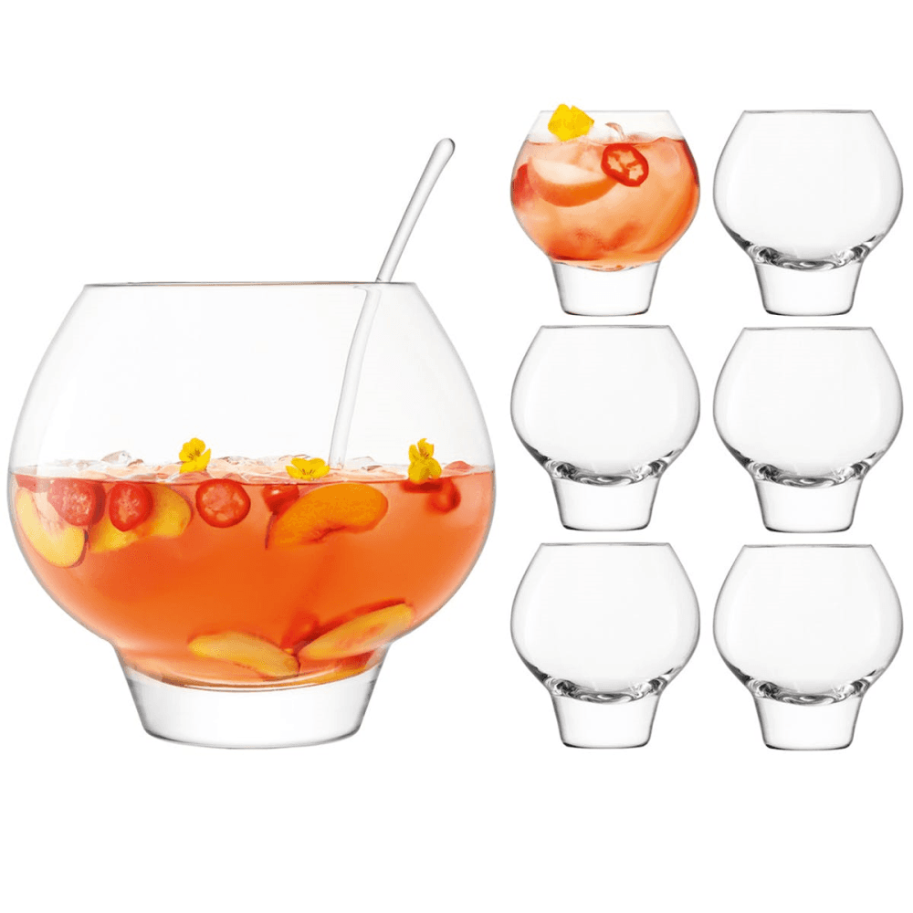 Rum Punchbowl set, clear