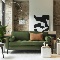 Image showing the Model 02 2 Seater Velvet Sofa, Vine product.