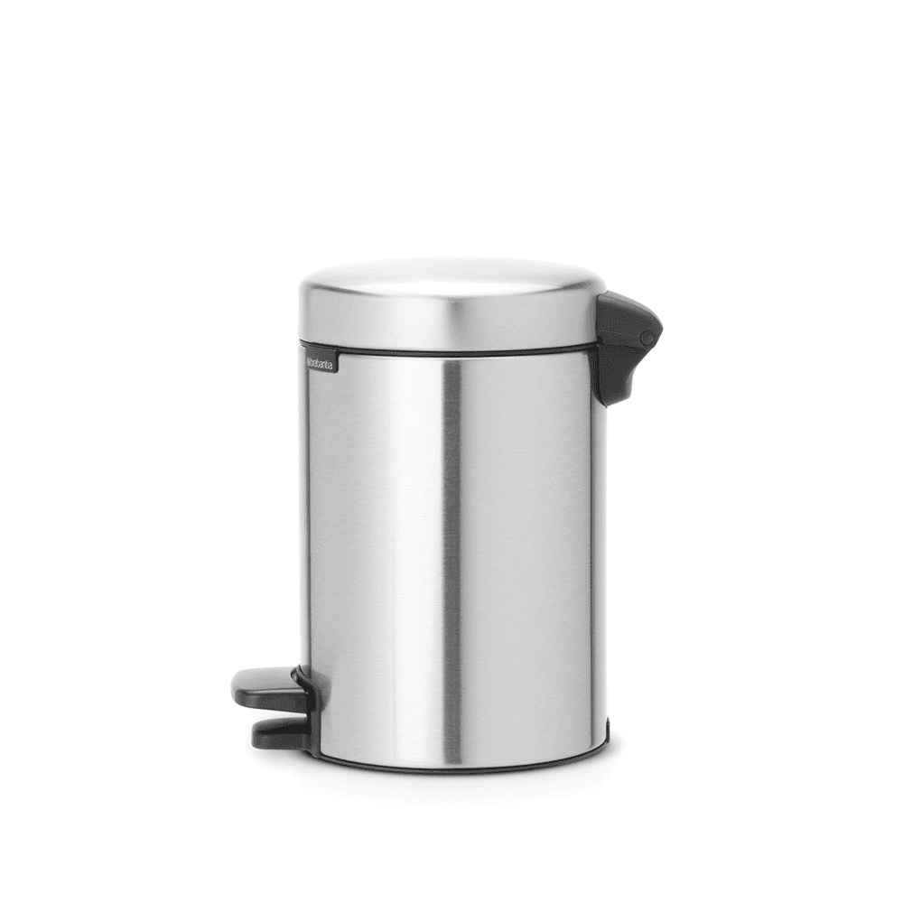 newIcon Pedal bin, 3 litre, Matt Steel