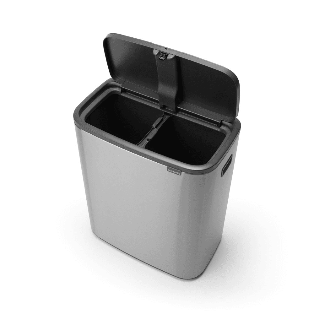 Bo Touch bin, 30 litre, Matt Steel Fingerprint Proof