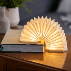 Image showing the Smart Accordion Lamp, Walnut product.