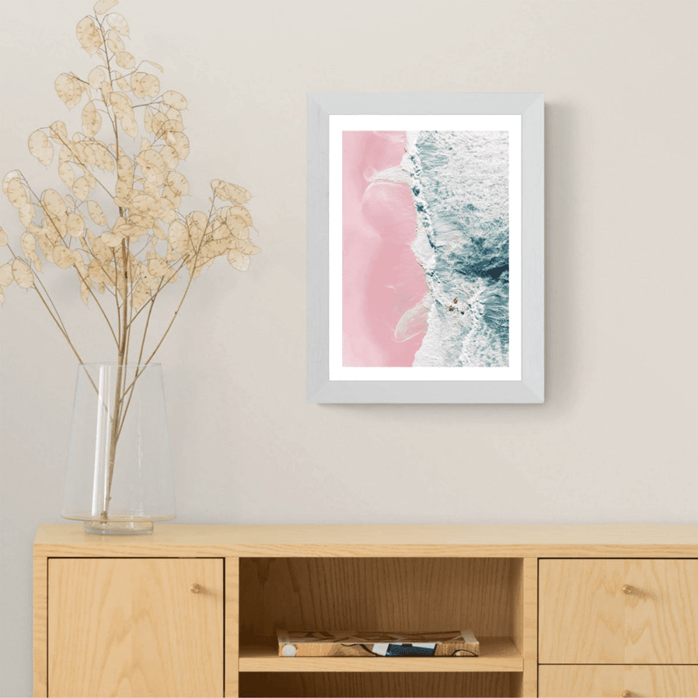Ingrid Beddoes, Sea of love II Framed Art Print, White
