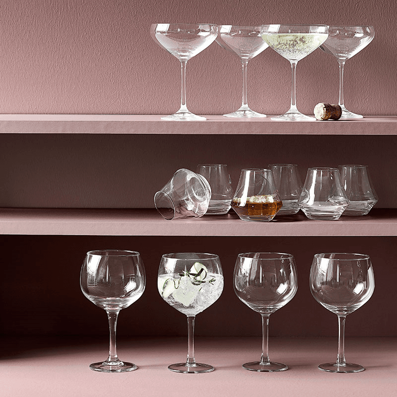 Juvel Set of 6 Rum Glasses, 290ml, Clear