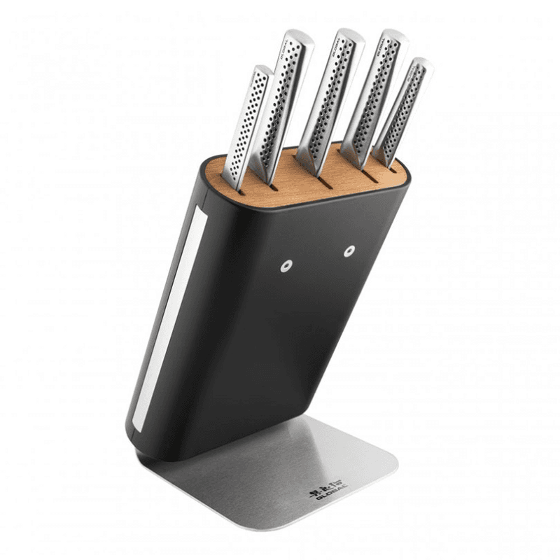 Ukon 6 Piece Knife Block Set, Silver