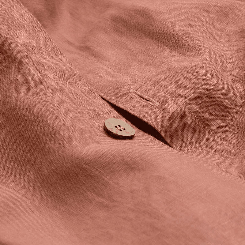 Linen Duvet Cover, Double, Warm Clay