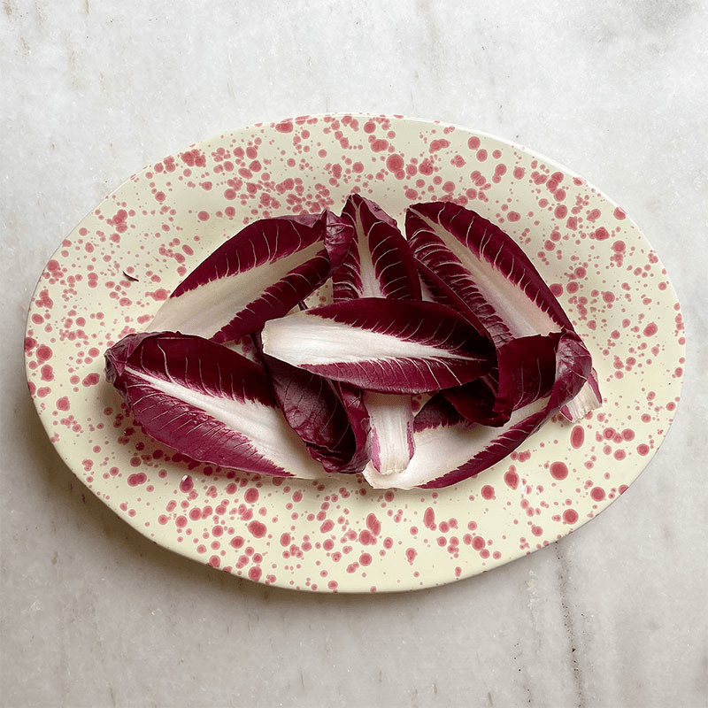 Splatter Serving Platter, 44cm, Cranberry