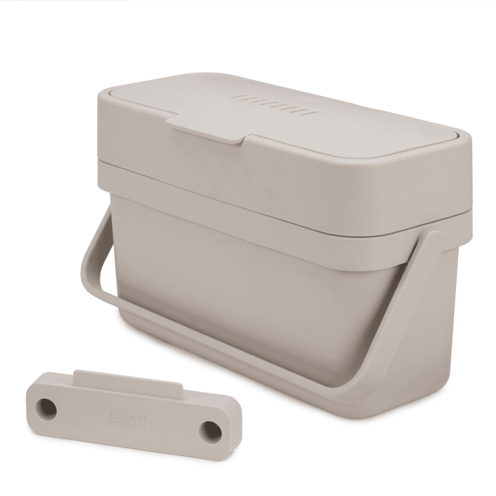 Compo 4 Food waste caddy, H18 x W30 x D13cm - 4 Litre, Stone