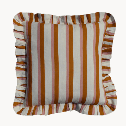 Image showing the Stripe Cushion Cover, 60 x 60cm, Ochre & Blush product.