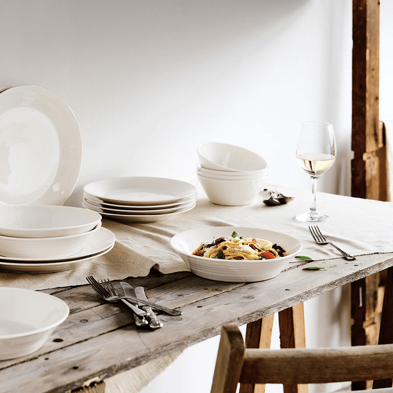 Pure 16 Piece Dinnerware Set, White