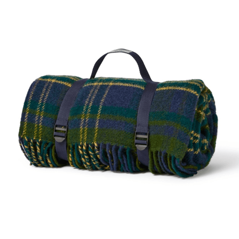 Tartan Polo Picnic Rug, 145 x 183cm, Forest
