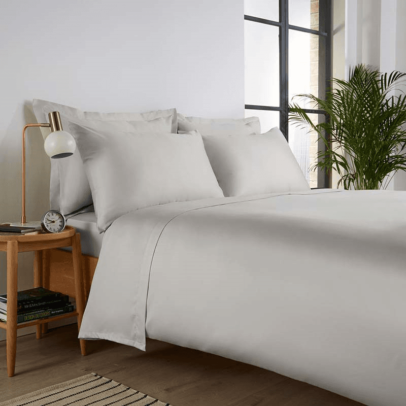 Sateen Pair of Standard Pillowcases, Platinum