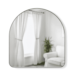 Image showing the Hubba Arched Mirror, 87 x 92cm, Titanium product.