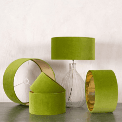 Image showing the Pistachio Green Velvet 16" Lamp Shade product.