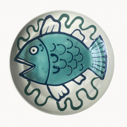 Image showing the Poisson Platter, D42cm, Blue product.