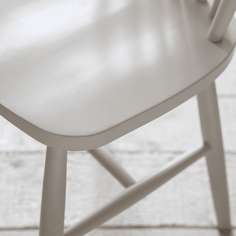 Pair of Spindle Back Chairs, Lily White