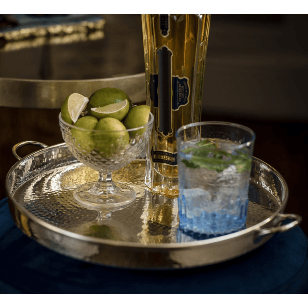 Palace Serving tray, 2.7 x 37 x 32cm, Silver Plate, Stainless Steel And Brass