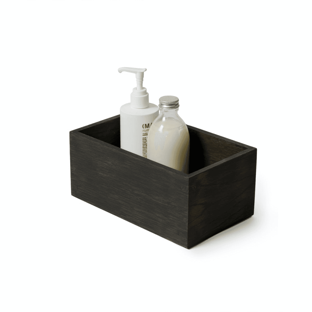 Mezza Storage box, H10 x W23 x D14cm, Dark Brown