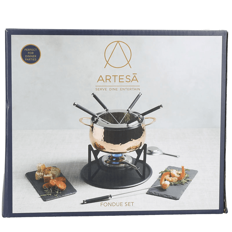 Fondue set, 16cm, Copper