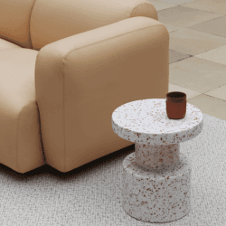 Image showing the Bit Stool, H42 x D36cm, White product.